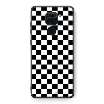 Θήκη Xiaomi Redmi Note 9 Squares Geometric από τη Smartfits με σχέδιο στο πίσω μέρος και μαύρο περίβλημα | Xiaomi Redmi Note 9 Squares Geometric case with colorful back and black bezels
