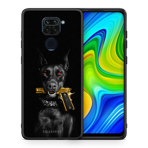 Θήκη Αγίου Βαλεντίνου Xiaomi Redmi Note 9 Golden Gun από τη Smartfits με σχέδιο στο πίσω μέρος και μαύρο περίβλημα | Xiaomi Redmi Note 9 Golden Gun case with colorful back and black bezels