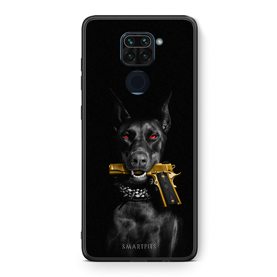 Θήκη Αγίου Βαλεντίνου Xiaomi Redmi Note 9 Golden Gun από τη Smartfits με σχέδιο στο πίσω μέρος και μαύρο περίβλημα | Xiaomi Redmi Note 9 Golden Gun case with colorful back and black bezels