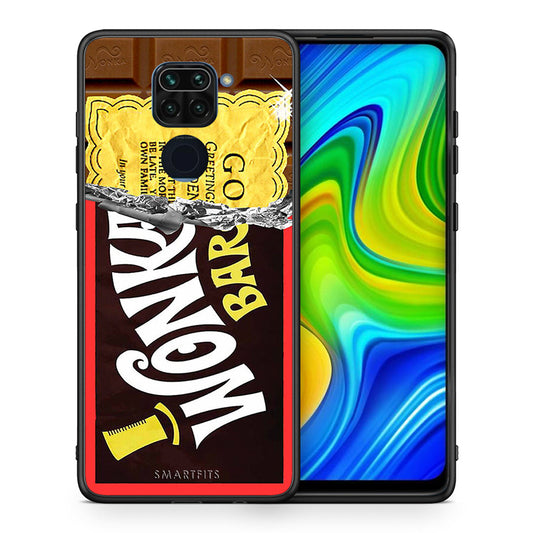 Θήκη Xiaomi Redmi Note 9 Golden Ticket από τη Smartfits με σχέδιο στο πίσω μέρος και μαύρο περίβλημα | Xiaomi Redmi Note 9 Golden Ticket case with colorful back and black bezels