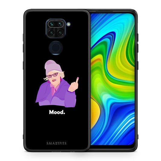 Θήκη Xiaomi Redmi Note 9 Grandma Mood Black από τη Smartfits με σχέδιο στο πίσω μέρος και μαύρο περίβλημα | Xiaomi Redmi Note 9 Grandma Mood Black case with colorful back and black bezels