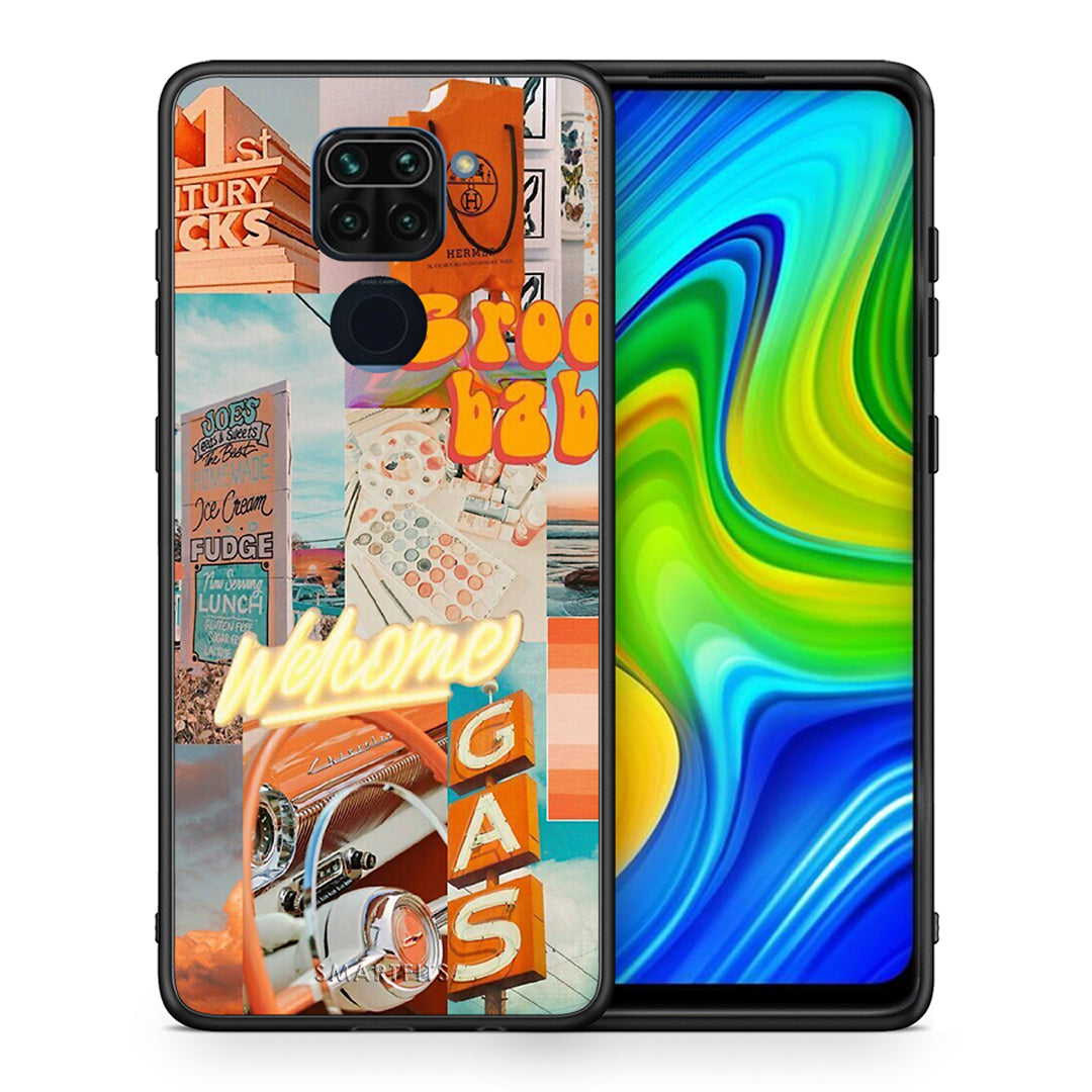 Θήκη Αγίου Βαλεντίνου Xiaomi Redmi Note 9 Groovy Babe από τη Smartfits με σχέδιο στο πίσω μέρος και μαύρο περίβλημα | Xiaomi Redmi Note 9 Groovy Babe case with colorful back and black bezels