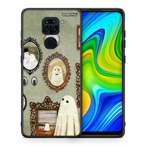 Θήκη Xiaomi Redmi Note 9 Halloween Ghost Season από τη Smartfits με σχέδιο στο πίσω μέρος και μαύρο περίβλημα | Xiaomi Redmi Note 9 Halloween Ghost Season case with colorful back and black bezels
