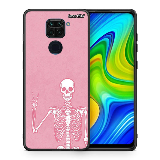 Θήκη Xiaomi Redmi Note 9 Halloween Motivation από τη Smartfits με σχέδιο στο πίσω μέρος και μαύρο περίβλημα | Xiaomi Redmi Note 9 Halloween Motivation case with colorful back and black bezels