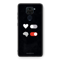 Thumbnail for Θήκη Αγίου Βαλεντίνου Xiaomi Redmi Note 9 Heart Vs Brain από τη Smartfits με σχέδιο στο πίσω μέρος και μαύρο περίβλημα | Xiaomi Redmi Note 9 Heart Vs Brain case with colorful back and black bezels