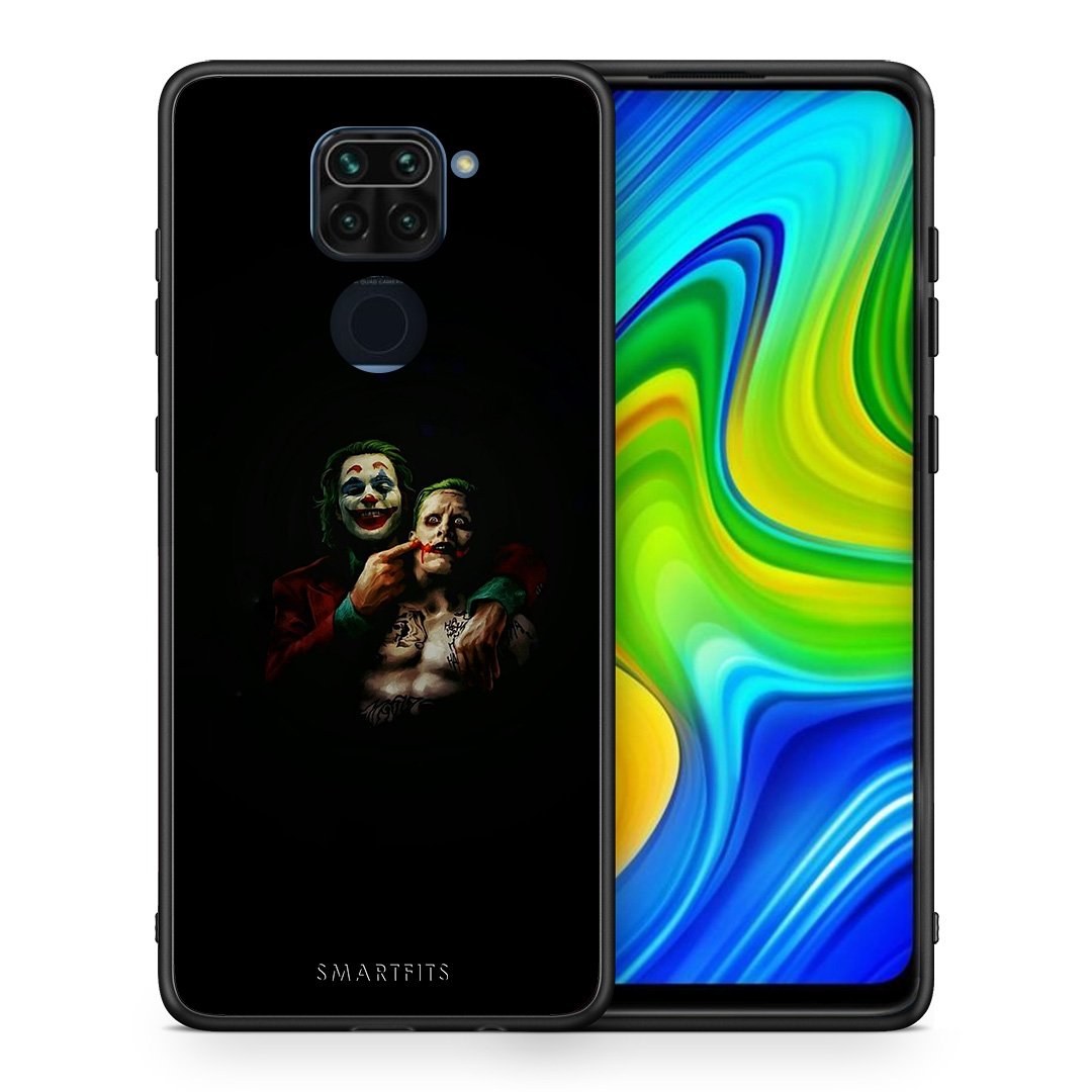 Θήκη Xiaomi Redmi Note 9 Clown Hero από τη Smartfits με σχέδιο στο πίσω μέρος και μαύρο περίβλημα | Xiaomi Redmi Note 9 Clown Hero case with colorful back and black bezels