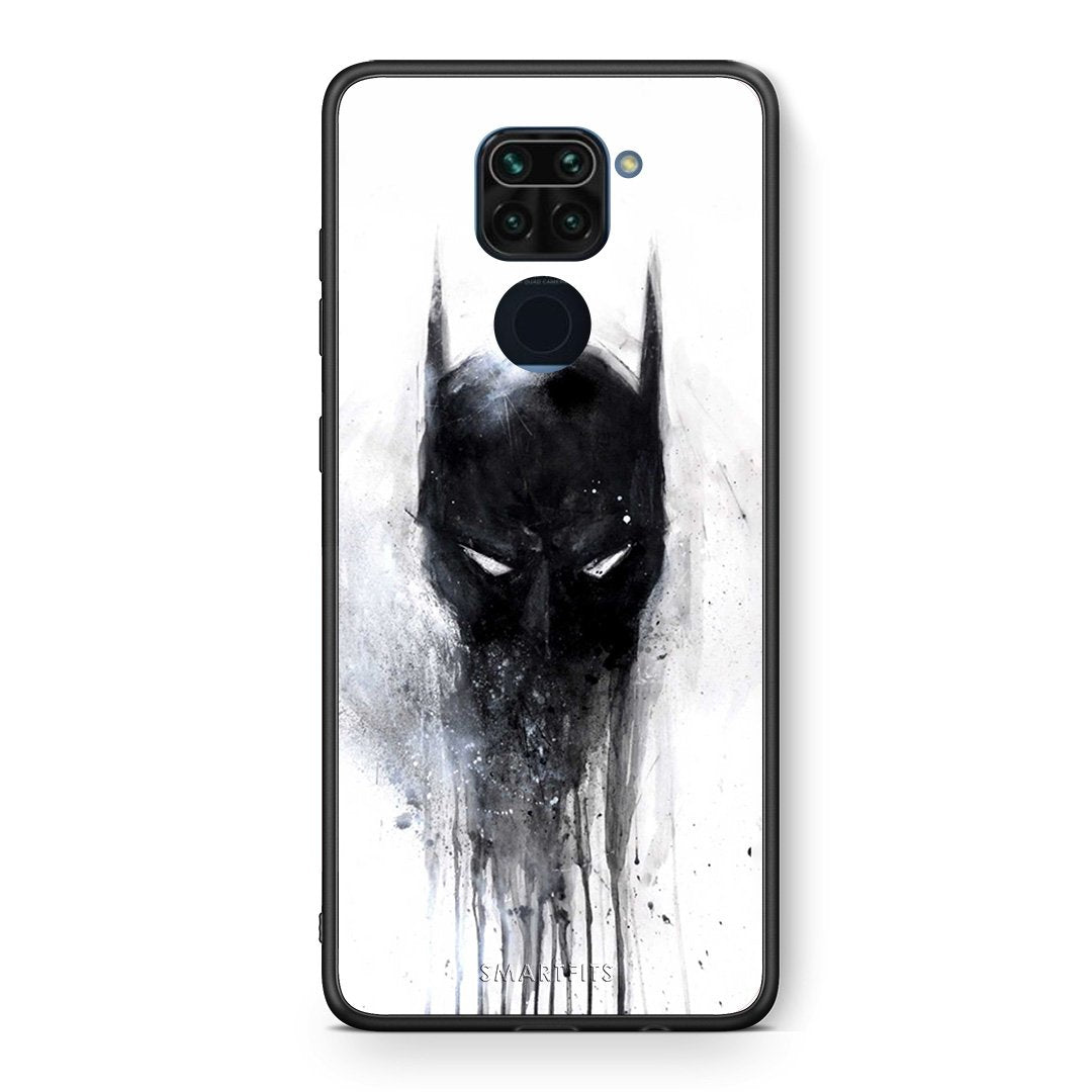 Θήκη Xiaomi Redmi Note 9 Paint Bat Hero από τη Smartfits με σχέδιο στο πίσω μέρος και μαύρο περίβλημα | Xiaomi Redmi Note 9 Paint Bat Hero case with colorful back and black bezels