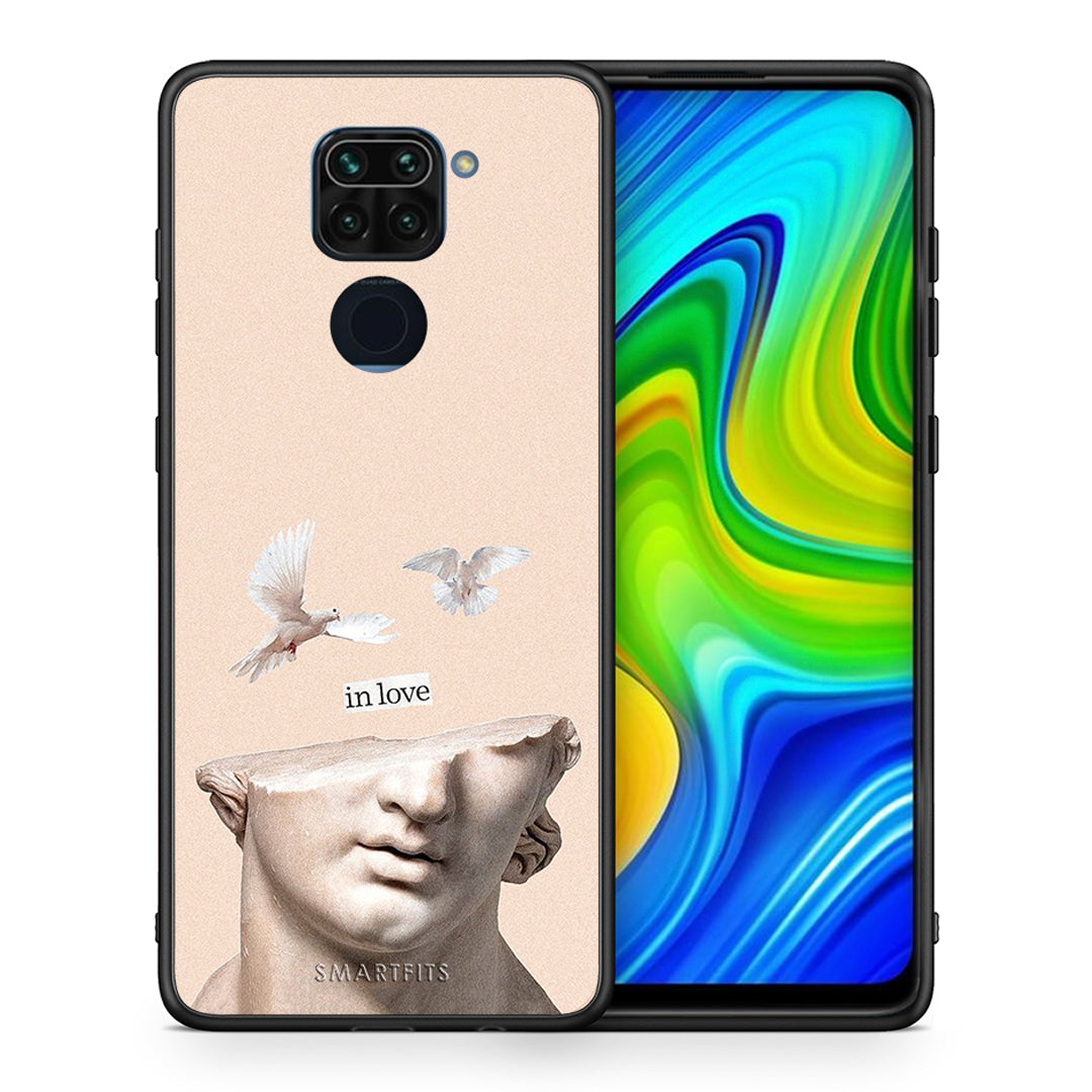 Θήκη Xiaomi Redmi Note 9 In Love από τη Smartfits με σχέδιο στο πίσω μέρος και μαύρο περίβλημα | Xiaomi Redmi Note 9 In Love case with colorful back and black bezels