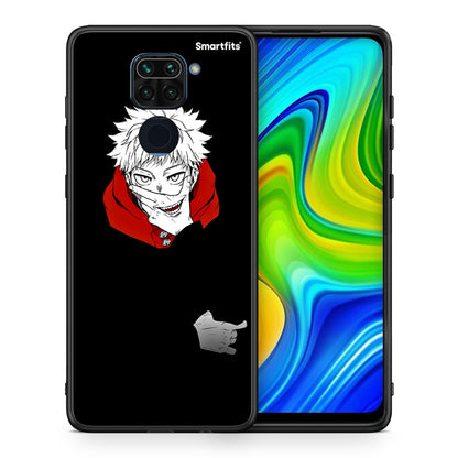 Θήκη Xiaomi Redmi Note 9 Itadori Anime από τη Smartfits με σχέδιο στο πίσω μέρος και μαύρο περίβλημα | Xiaomi Redmi Note 9 Itadori Anime case with colorful back and black bezels