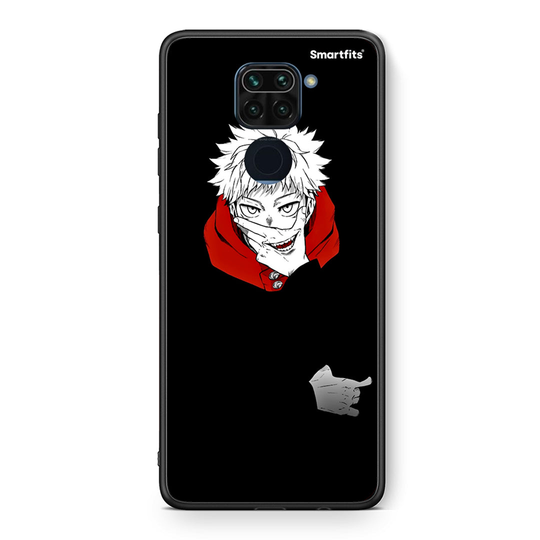 Θήκη Xiaomi Redmi Note 9 Itadori Anime από τη Smartfits με σχέδιο στο πίσω μέρος και μαύρο περίβλημα | Xiaomi Redmi Note 9 Itadori Anime case with colorful back and black bezels