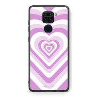 Thumbnail for Θήκη Xiaomi Redmi Note 9 Lilac Hearts από τη Smartfits με σχέδιο στο πίσω μέρος και μαύρο περίβλημα | Xiaomi Redmi Note 9 Lilac Hearts case with colorful back and black bezels