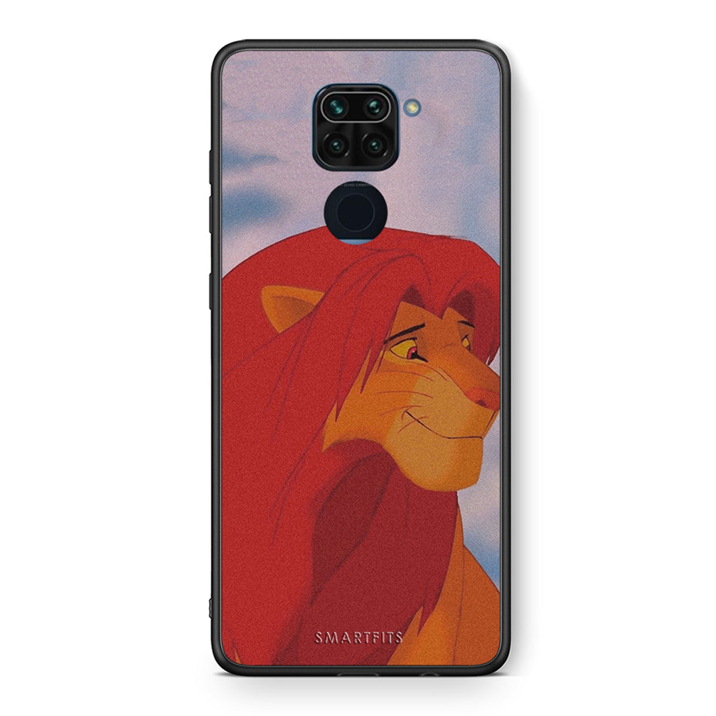 Θήκη Αγίου Βαλεντίνου Xiaomi Redmi Note 9 Lion Love 1 από τη Smartfits με σχέδιο στο πίσω μέρος και μαύρο περίβλημα | Xiaomi Redmi Note 9 Lion Love 1 case with colorful back and black bezels