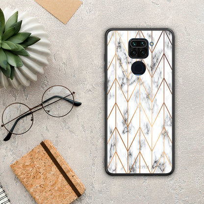 Marble Gold Geometric - Xiaomi Redmi Note 9 θήκη