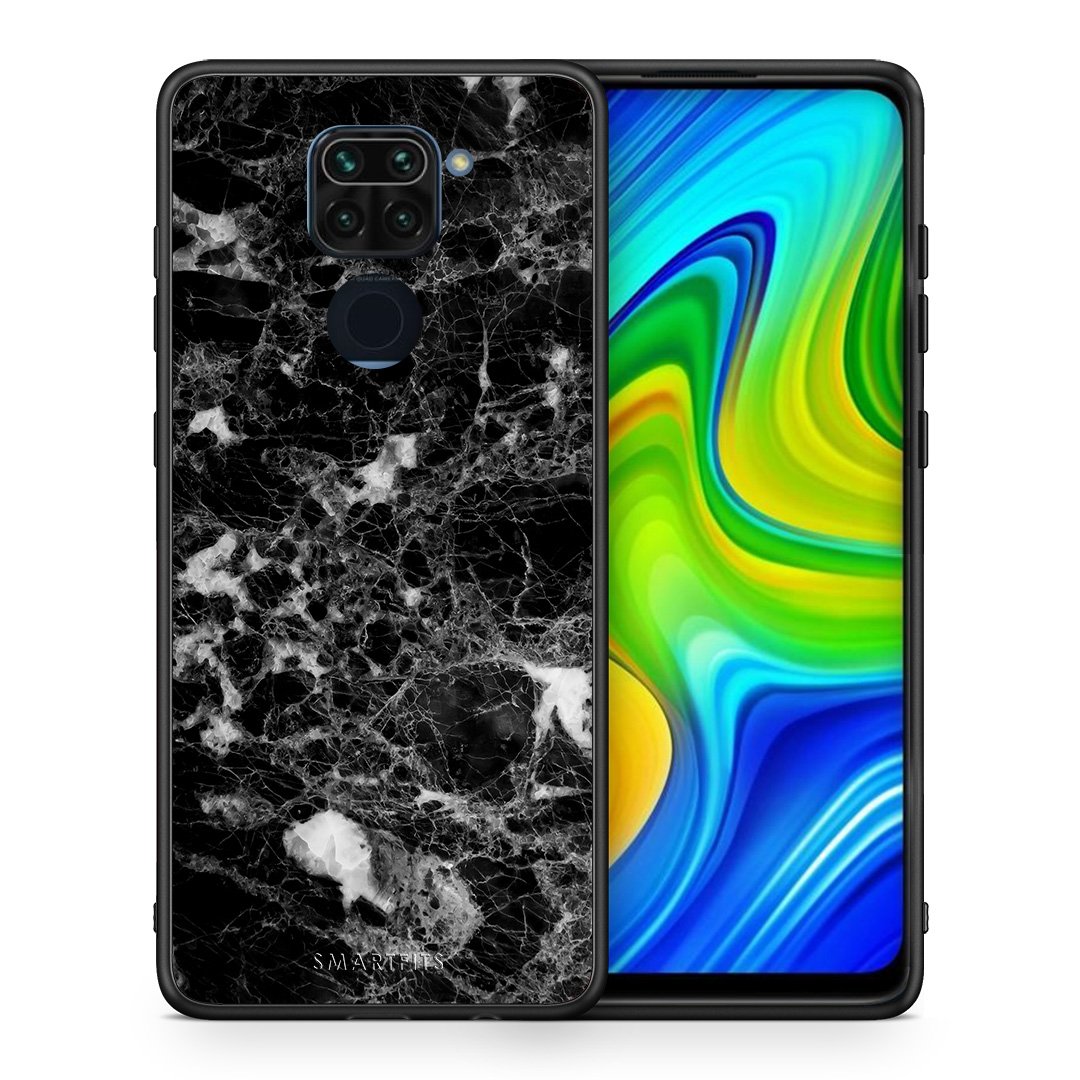 Θήκη Xiaomi Redmi Note 9 Male Marble από τη Smartfits με σχέδιο στο πίσω μέρος και μαύρο περίβλημα | Xiaomi Redmi Note 9 Male Marble case with colorful back and black bezels