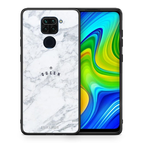 Θήκη Xiaomi Redmi Note 9 Queen Marble από τη Smartfits με σχέδιο στο πίσω μέρος και μαύρο περίβλημα | Xiaomi Redmi Note 9 Queen Marble case with colorful back and black bezels