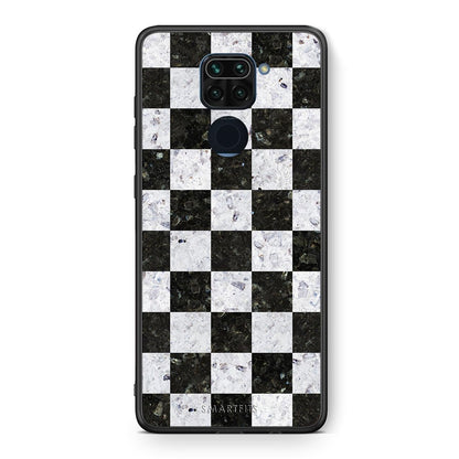 Θήκη Xiaomi Redmi Note 9 Square Geometric Marble από τη Smartfits με σχέδιο στο πίσω μέρος και μαύρο περίβλημα | Xiaomi Redmi Note 9 Square Geometric Marble case with colorful back and black bezels