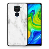 Thumbnail for Θήκη Xiaomi Redmi Note 9 White Marble από τη Smartfits με σχέδιο στο πίσω μέρος και μαύρο περίβλημα | Xiaomi Redmi Note 9 White Marble case with colorful back and black bezels