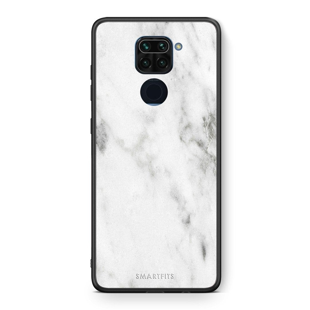Θήκη Xiaomi Redmi Note 9 White Marble από τη Smartfits με σχέδιο στο πίσω μέρος και μαύρο περίβλημα | Xiaomi Redmi Note 9 White Marble case with colorful back and black bezels