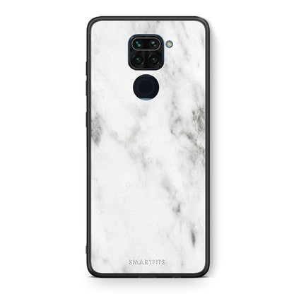 Θήκη Xiaomi Redmi Note 9 White Marble από τη Smartfits με σχέδιο στο πίσω μέρος και μαύρο περίβλημα | Xiaomi Redmi Note 9 White Marble case with colorful back and black bezels