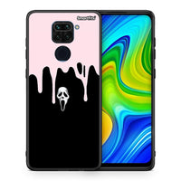 Thumbnail for Θήκη Xiaomi Redmi Note 9 Melting Halloween Mask από τη Smartfits με σχέδιο στο πίσω μέρος και μαύρο περίβλημα | Xiaomi Redmi Note 9 Melting Halloween Mask case with colorful back and black bezels