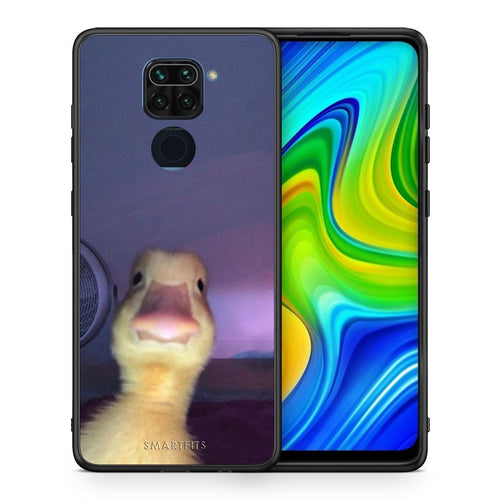 Θήκη Xiaomi Redmi Note 9 Meme Duck από τη Smartfits με σχέδιο στο πίσω μέρος και μαύρο περίβλημα | Xiaomi Redmi Note 9 Meme Duck case with colorful back and black bezels