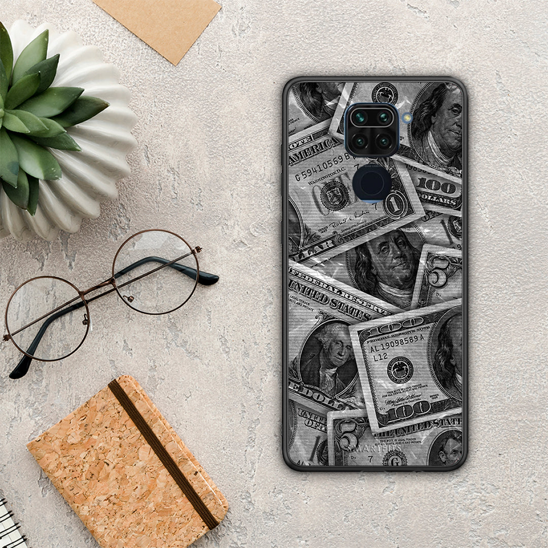 Money Dollars - Xiaomi Redmi Note 9 θήκη