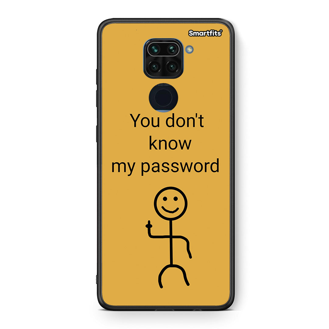 Θήκη Xiaomi Redmi Note 9 My Password από τη Smartfits με σχέδιο στο πίσω μέρος και μαύρο περίβλημα | Xiaomi Redmi Note 9 My Password case with colorful back and black bezels