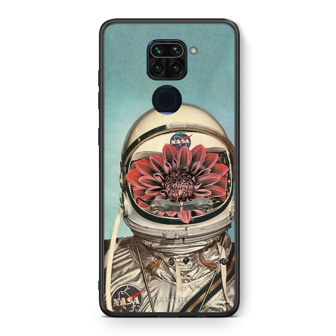 Θήκη Xiaomi Redmi Note 9 Nasa Bloom από τη Smartfits με σχέδιο στο πίσω μέρος και μαύρο περίβλημα | Xiaomi Redmi Note 9 Nasa Bloom case with colorful back and black bezels