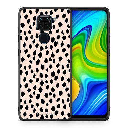 Θήκη Xiaomi Redmi Note 9 New Polka Dots από τη Smartfits με σχέδιο στο πίσω μέρος και μαύρο περίβλημα | Xiaomi Redmi Note 9 New Polka Dots case with colorful back and black bezels