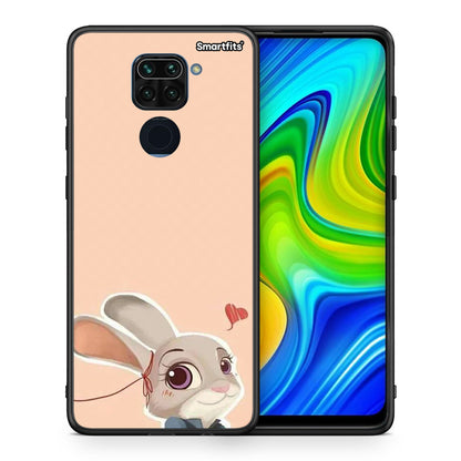 Θήκη Xiaomi Redmi Note 9 Nick Wilde And Judy Hopps Love 2 από τη Smartfits με σχέδιο στο πίσω μέρος και μαύρο περίβλημα | Xiaomi Redmi Note 9 Nick Wilde And Judy Hopps Love 2 case with colorful back and black bezels