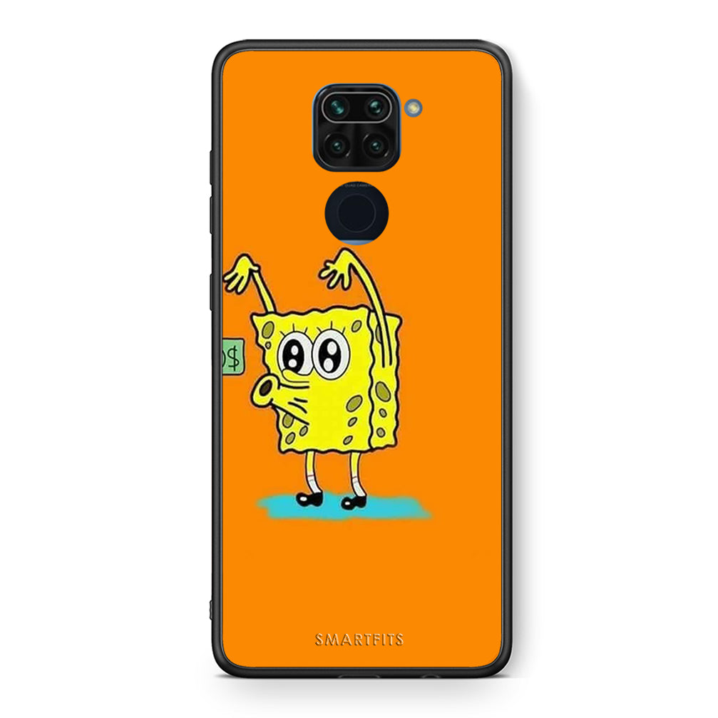 Θήκη Αγίου Βαλεντίνου Xiaomi Redmi Note 9 No Money 2 από τη Smartfits με σχέδιο στο πίσω μέρος και μαύρο περίβλημα | Xiaomi Redmi Note 9 No Money 2 case with colorful back and black bezels