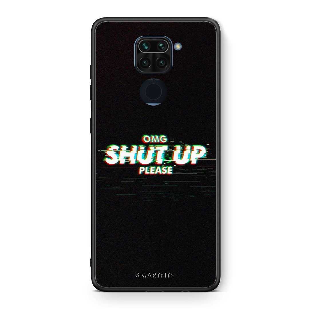 Θήκη Xiaomi Redmi Note 9 OMG ShutUp από τη Smartfits με σχέδιο στο πίσω μέρος και μαύρο περίβλημα | Xiaomi Redmi Note 9 OMG ShutUp case with colorful back and black bezels