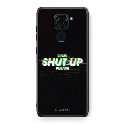 Θήκη Xiaomi Redmi Note 9 OMG ShutUp από τη Smartfits με σχέδιο στο πίσω μέρος και μαύρο περίβλημα | Xiaomi Redmi Note 9 OMG ShutUp case with colorful back and black bezels