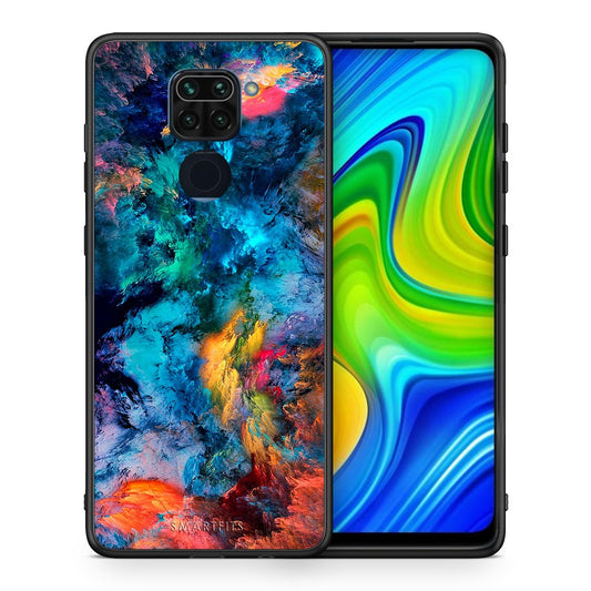 Θήκη Xiaomi Redmi Note 9 Crayola Paint από τη Smartfits με σχέδιο στο πίσω μέρος και μαύρο περίβλημα | Xiaomi Redmi Note 9 Crayola Paint case with colorful back and black bezels