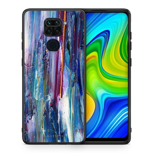 Θήκη Xiaomi Redmi Note 9 Winter Paint από τη Smartfits με σχέδιο στο πίσω μέρος και μαύρο περίβλημα | Xiaomi Redmi Note 9 Winter Paint case with colorful back and black bezels