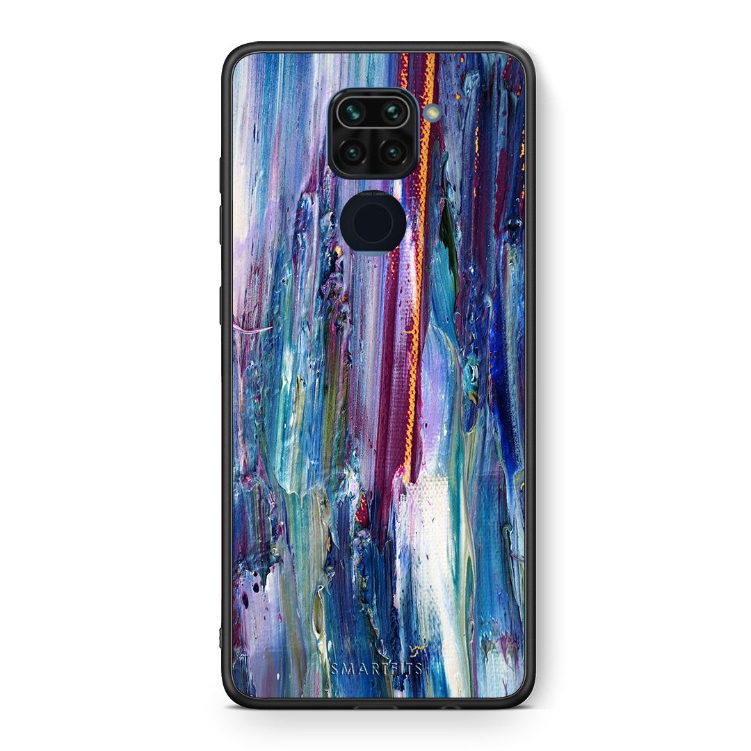 Θήκη Xiaomi Redmi Note 9 Winter Paint από τη Smartfits με σχέδιο στο πίσω μέρος και μαύρο περίβλημα | Xiaomi Redmi Note 9 Winter Paint case with colorful back and black bezels