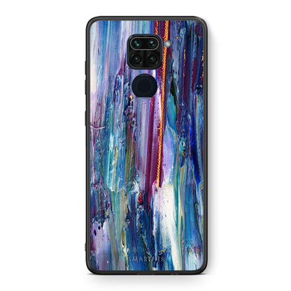 Θήκη Xiaomi Redmi Note 9 Winter Paint από τη Smartfits με σχέδιο στο πίσω μέρος και μαύρο περίβλημα | Xiaomi Redmi Note 9 Winter Paint case with colorful back and black bezels