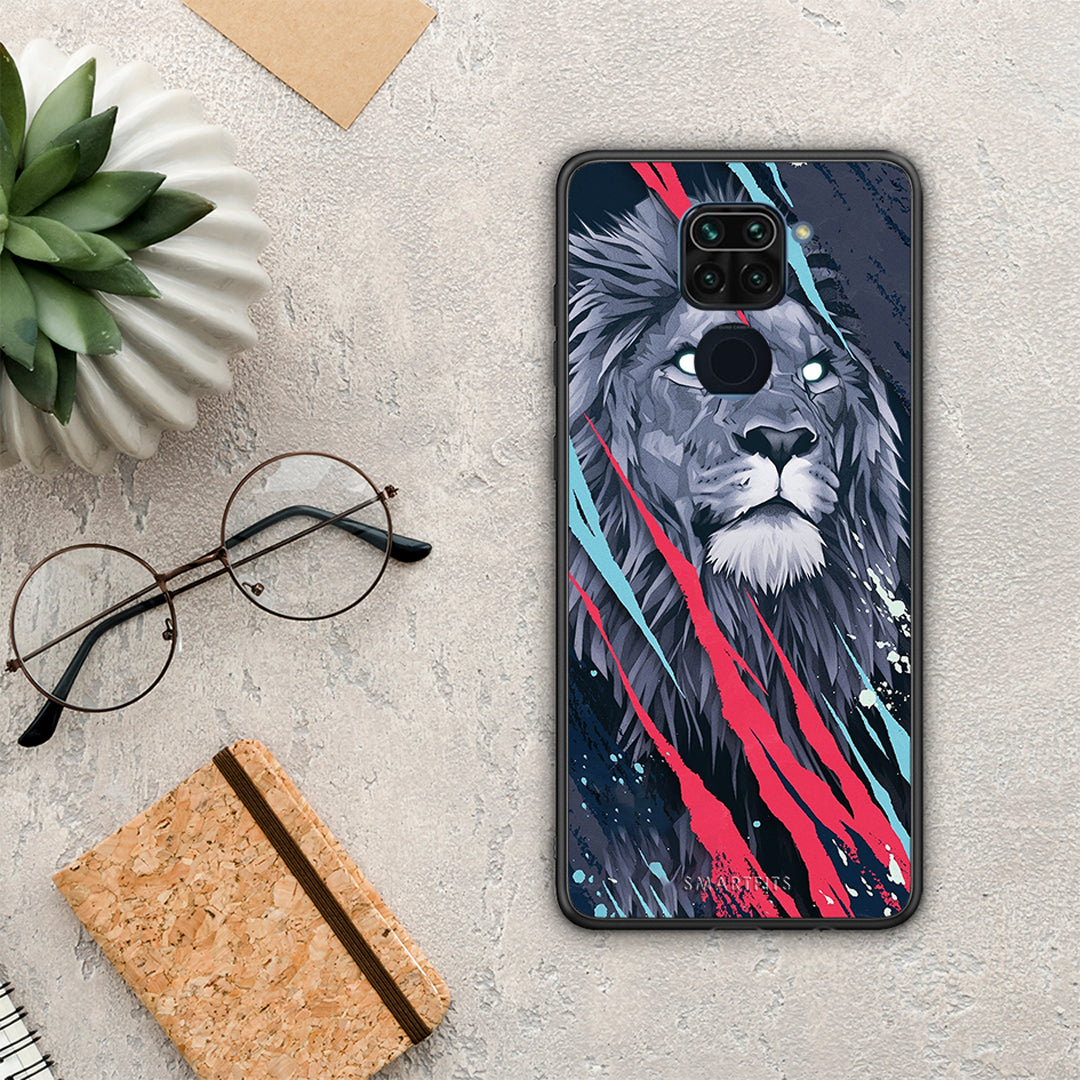 PopArt Lion Designer - Xiaomi Redmi Note 9 θήκη