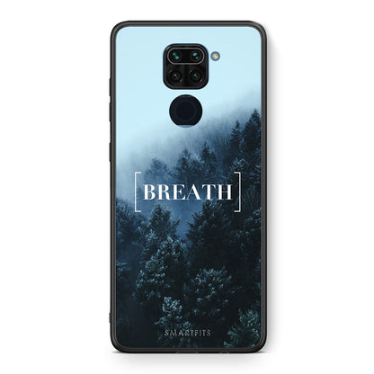 Θήκη Xiaomi Redmi Note 9 Breath Quote από τη Smartfits με σχέδιο στο πίσω μέρος και μαύρο περίβλημα | Xiaomi Redmi Note 9 Breath Quote case with colorful back and black bezels