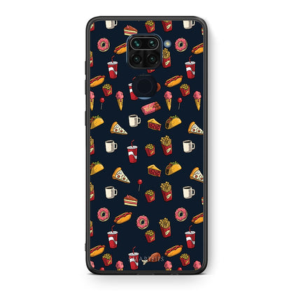 Θήκη Xiaomi Redmi Note 9 Hungry Random από τη Smartfits με σχέδιο στο πίσω μέρος και μαύρο περίβλημα | Xiaomi Redmi Note 9 Hungry Random case with colorful back and black bezels