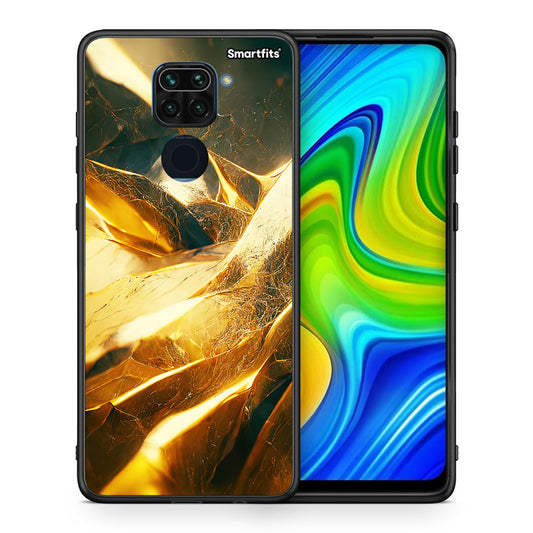 Θήκη Xiaomi Redmi Note 9 Real Gold από τη Smartfits με σχέδιο στο πίσω μέρος και μαύρο περίβλημα | Xiaomi Redmi Note 9 Real Gold case with colorful back and black bezels