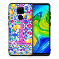 Thumbnail for Θήκη Xiaomi Redmi Note 9 Retro Spring από τη Smartfits με σχέδιο στο πίσω μέρος και μαύρο περίβλημα | Xiaomi Redmi Note 9 Retro Spring case with colorful back and black bezels