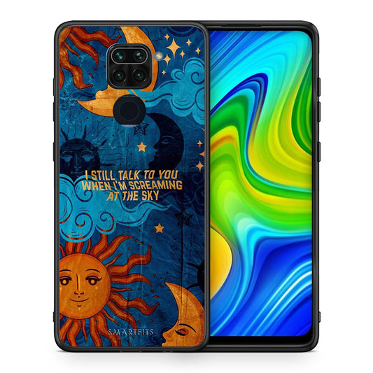 Θήκη Xiaomi Redmi Note 9 Screaming Sky από τη Smartfits με σχέδιο στο πίσω μέρος και μαύρο περίβλημα | Xiaomi Redmi Note 9 Screaming Sky case with colorful back and black bezels