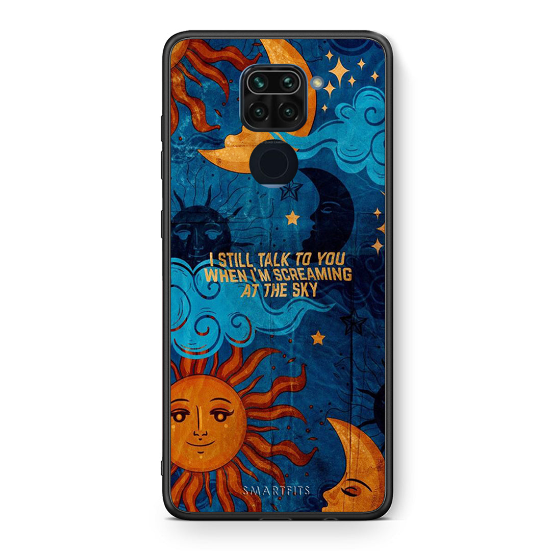 Θήκη Xiaomi Redmi Note 9 Screaming Sky από τη Smartfits με σχέδιο στο πίσω μέρος και μαύρο περίβλημα | Xiaomi Redmi Note 9 Screaming Sky case with colorful back and black bezels