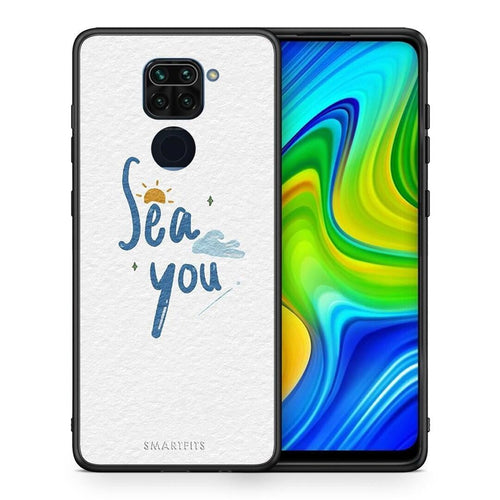 Θήκη Xiaomi Redmi Note 9 Sea You από τη Smartfits με σχέδιο στο πίσω μέρος και μαύρο περίβλημα | Xiaomi Redmi Note 9 Sea You case with colorful back and black bezels