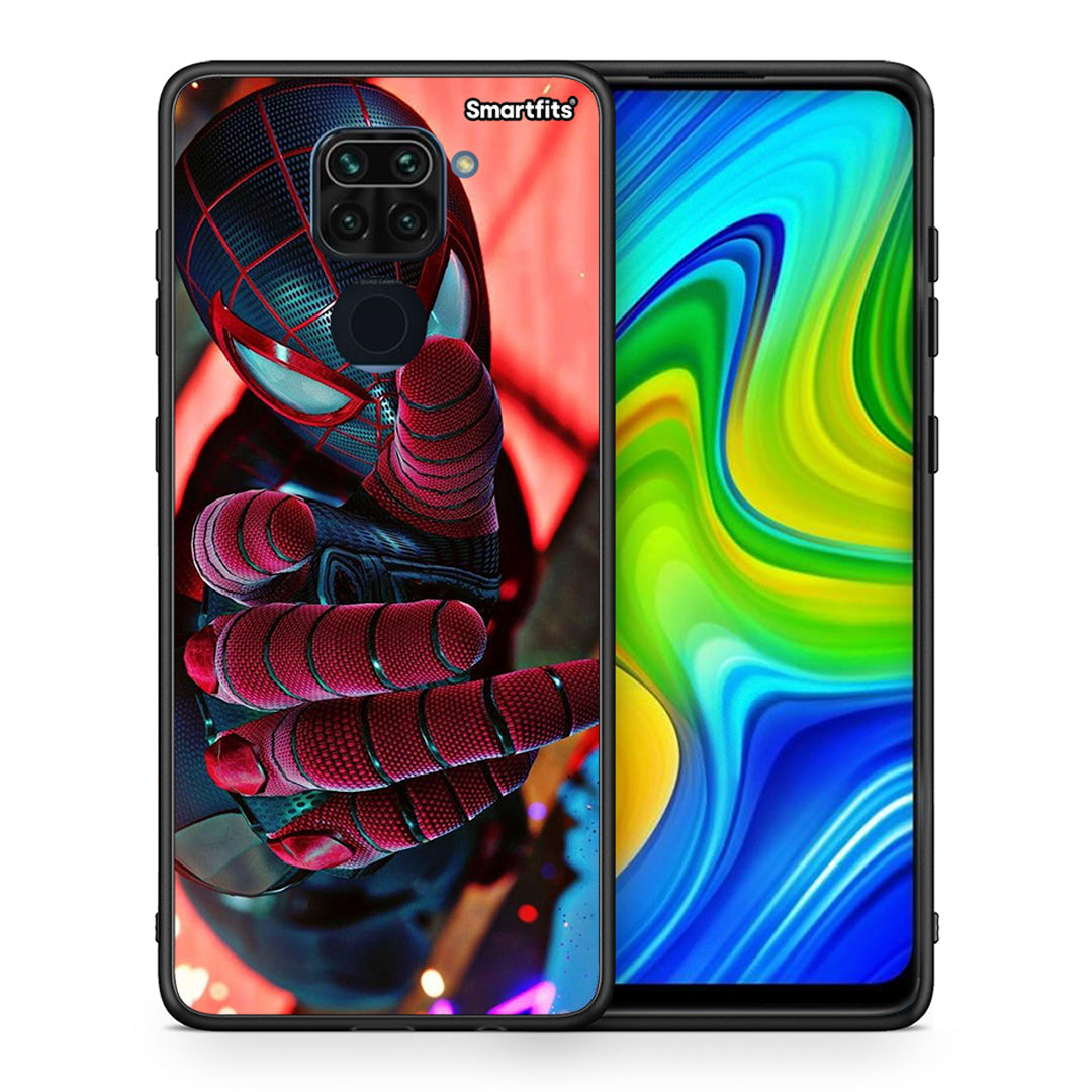 Θήκη Xiaomi Redmi Note 9 Spider Hand από τη Smartfits με σχέδιο στο πίσω μέρος και μαύρο περίβλημα | Xiaomi Redmi Note 9 Spider Hand case with colorful back and black bezels