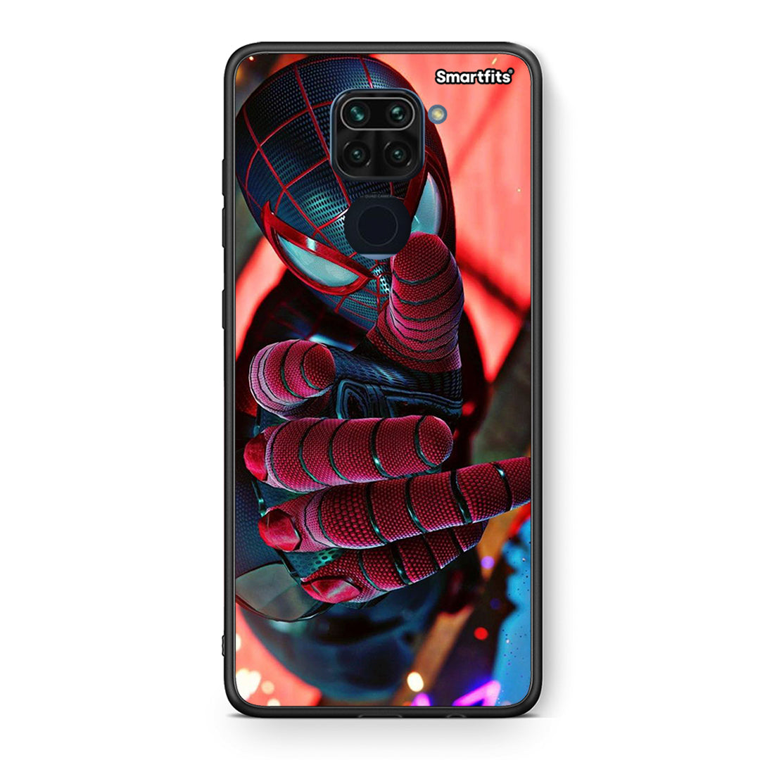 Θήκη Xiaomi Redmi Note 9 Spider Hand από τη Smartfits με σχέδιο στο πίσω μέρος και μαύρο περίβλημα | Xiaomi Redmi Note 9 Spider Hand case with colorful back and black bezels