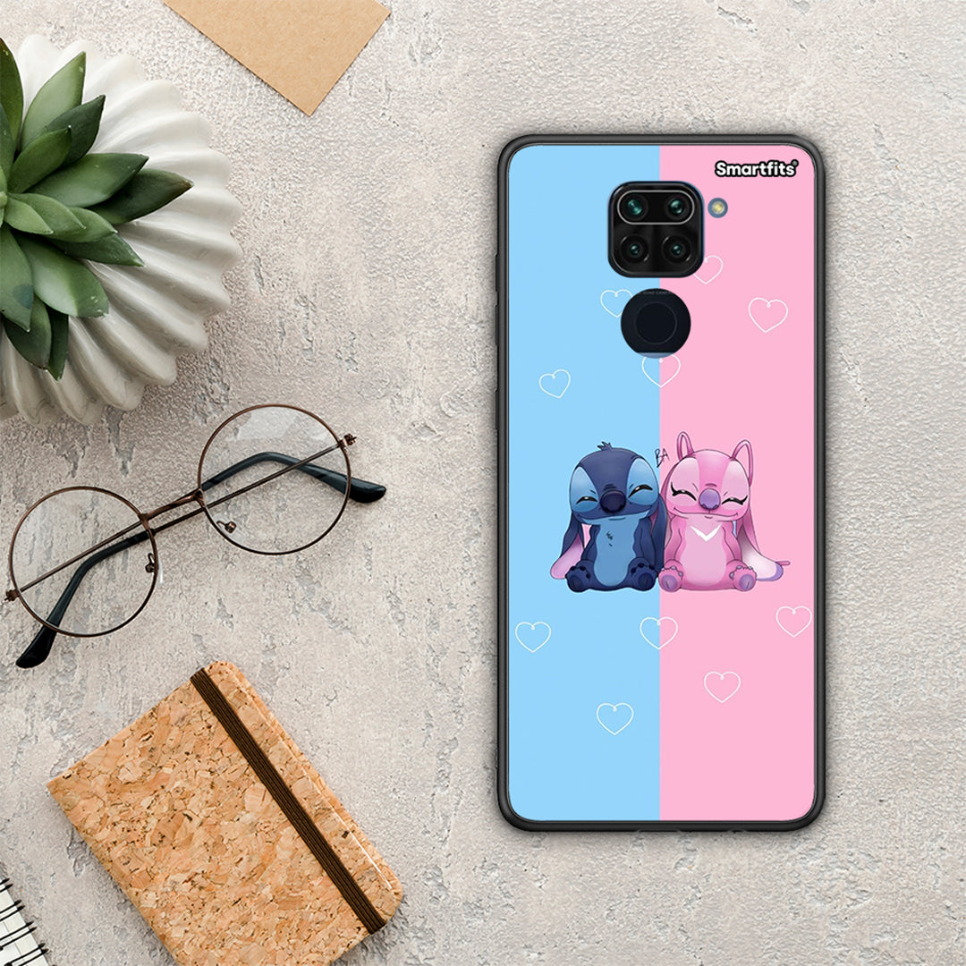 Stitch And Angel - Xiaomi Redmi Note 9 θήκη