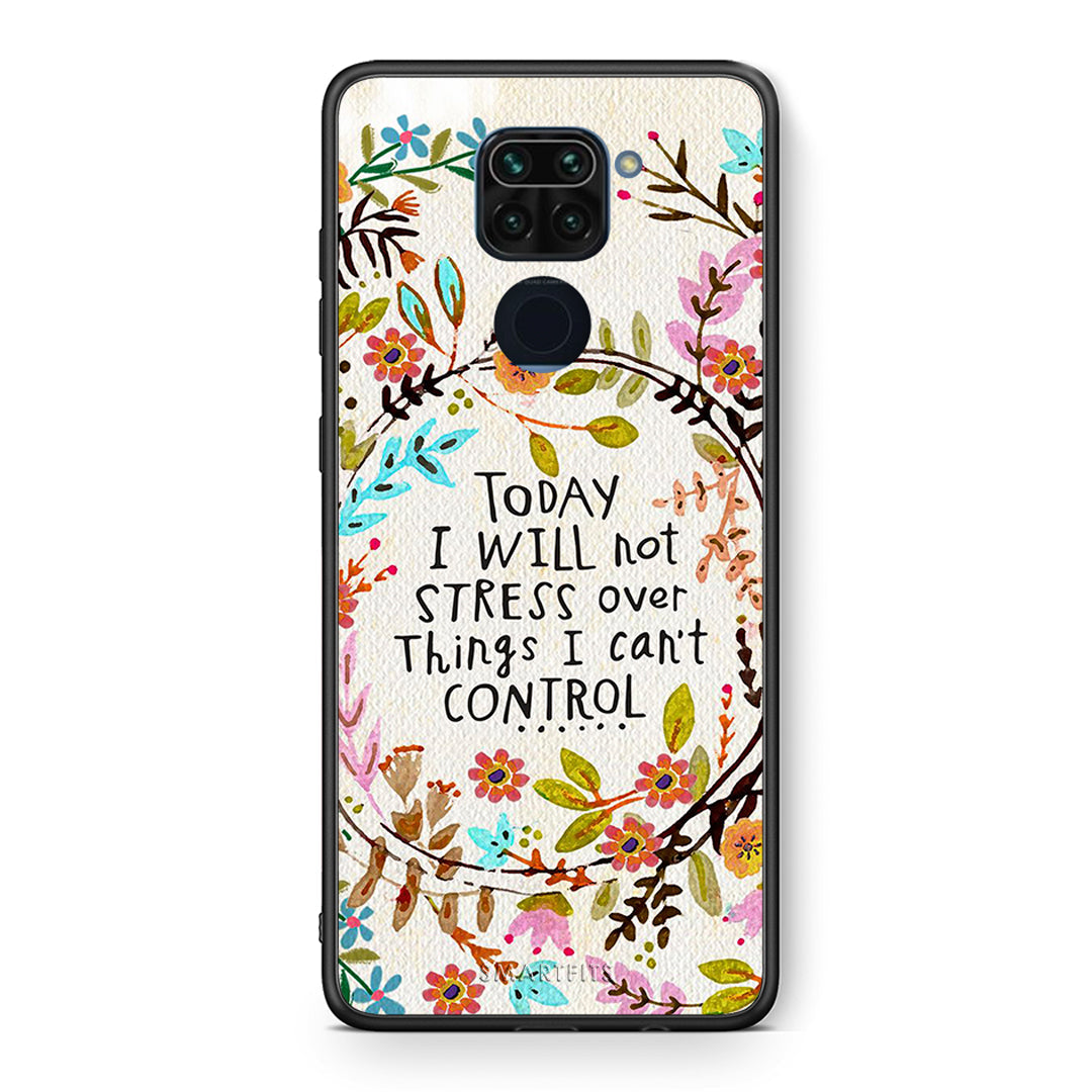 Θήκη Xiaomi Redmi Note 9 Stress Over από τη Smartfits με σχέδιο στο πίσω μέρος και μαύρο περίβλημα | Xiaomi Redmi Note 9 Stress Over case with colorful back and black bezels