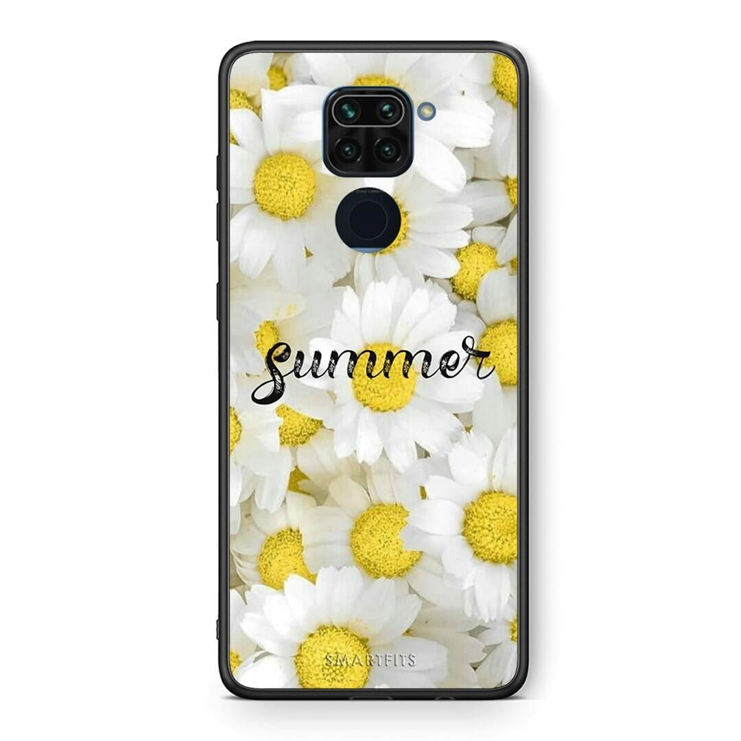 Θήκη Xiaomi Redmi Note 9 Summer Daisies από τη Smartfits με σχέδιο στο πίσω μέρος και μαύρο περίβλημα | Xiaomi Redmi Note 9 Summer Daisies case with colorful back and black bezels